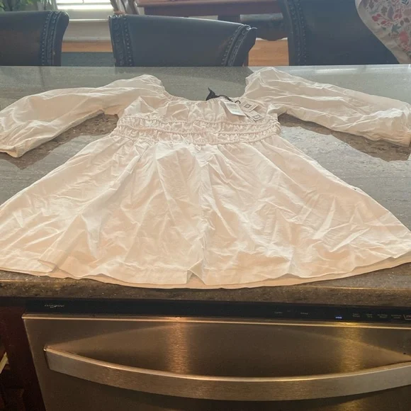 white empire waist dress short White Cami Empire Waist Tiered Mini Dress